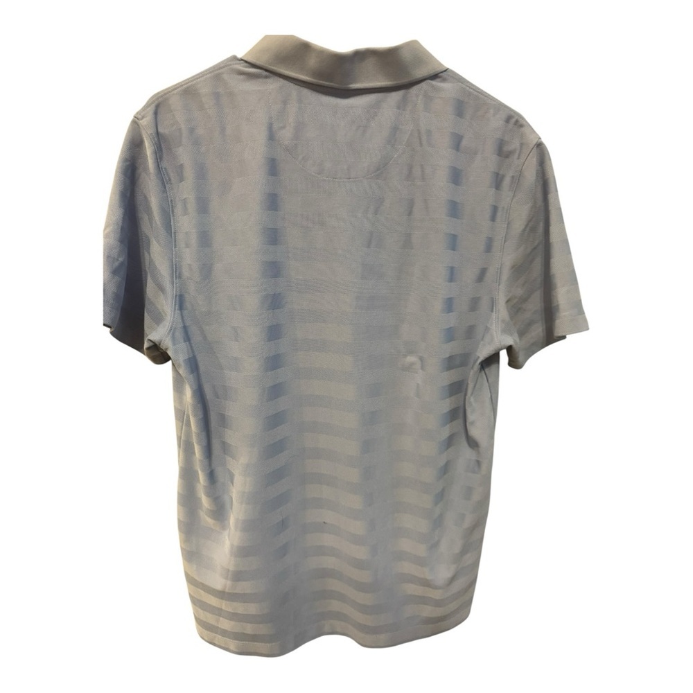 Van Heusen Gray Polo Shirt with Classic Stripes